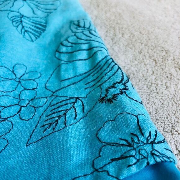 NWOT Gracie Day Little Girl’s Blue Floral Tank Button Tie Dress - Picture 7 of 8